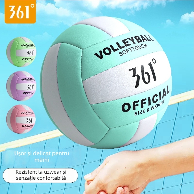 Minge de volei – din piele de vacă, cusătură pe mașină, volei de plajă, imprimare logo disponibilă, personalizare posibilă