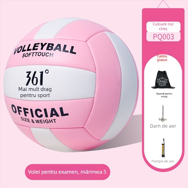 Minge de volei – din piele de vacă, cusătură pe mașină, volei de plajă, imprimare logo disponibilă, personalizare posibilă