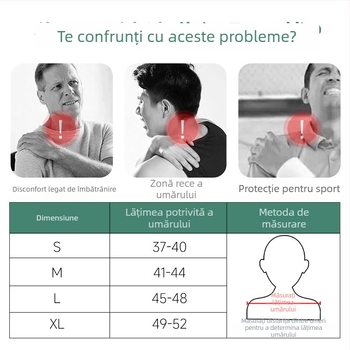 Protecție pentru umăr pentru sport — amestec din fibre de poliester, spandex și fibră elastică dienă, protecție pentru umăr pentru alergare, ciclism și fitness