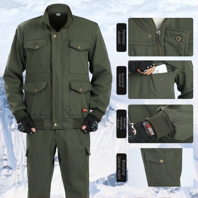 Îmbrăcăminte camuflaj pentru toamnă și iarnă - bumbac 100%, rezistent la uzură, rezistent la vânt, unisex