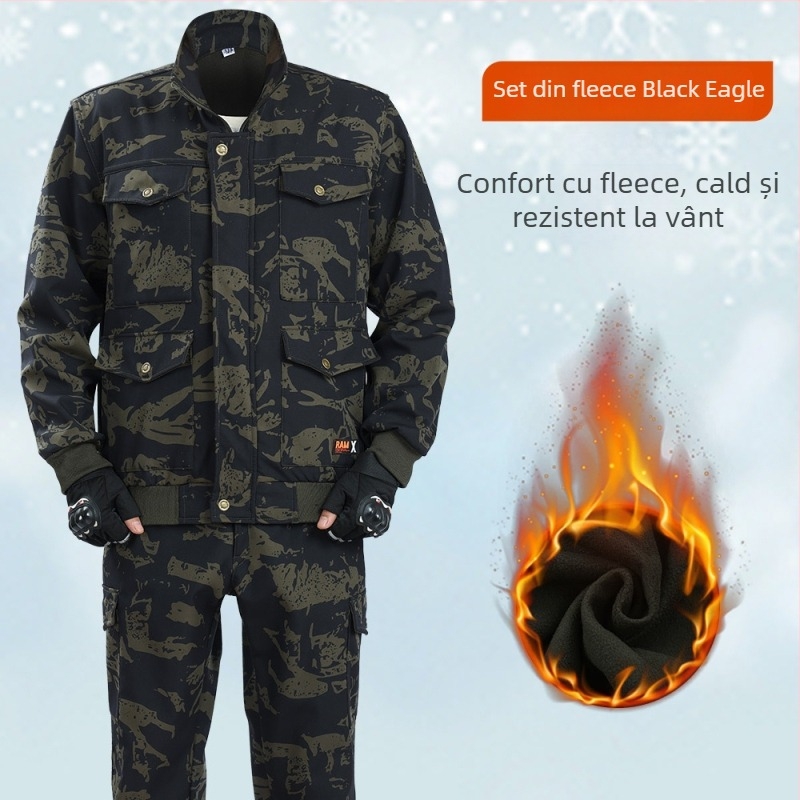 Îmbrăcăminte camuflaj pentru toamnă și iarnă - bumbac 100%, rezistent la uzură, rezistent la vânt, unisex