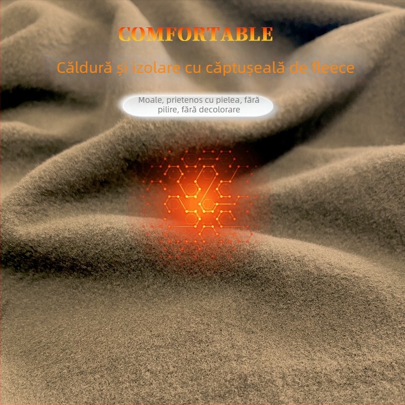 Set tactic de lenjerie termică din fleece – fibră chimică, camuflaj rus, respirabil, cald, evacuează umezeala