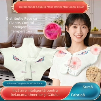 Protector termic electric pentru umăr și gât cu broderie Ai Moxa Cloud – corp ABS, Învelitoare Ai Grass pentru gât, logo personalizat