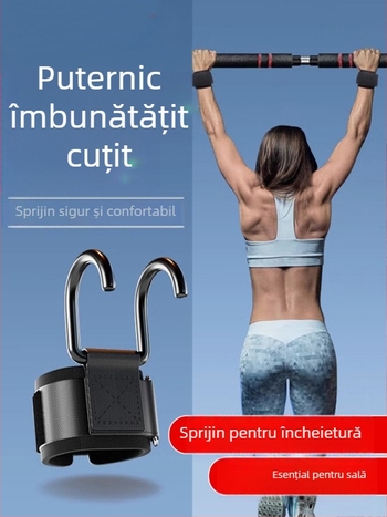 Suport pentru încheieturi din oțel cu cârlige de prindere pentru tracțiuni și ridicări (set 50)