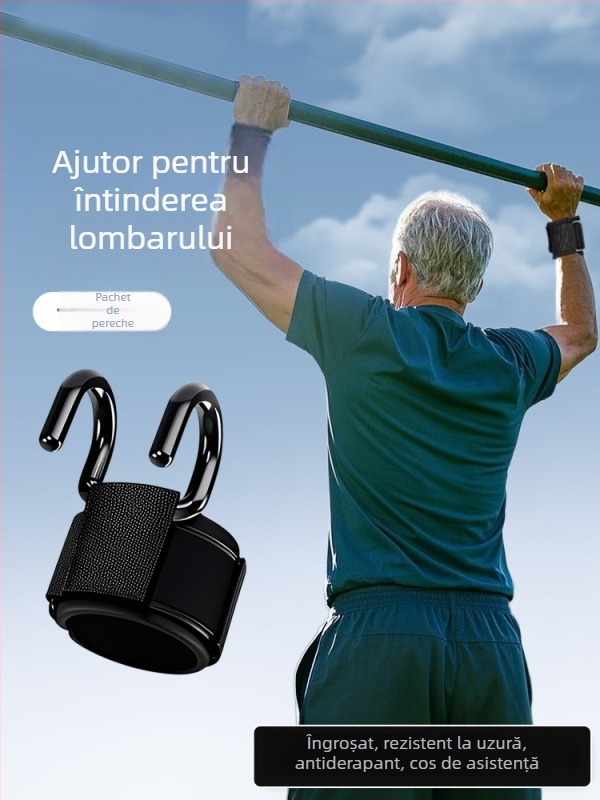 Suport pentru încheieturi din oțel cu cârlige de prindere pentru tracțiuni și ridicări (set 50)