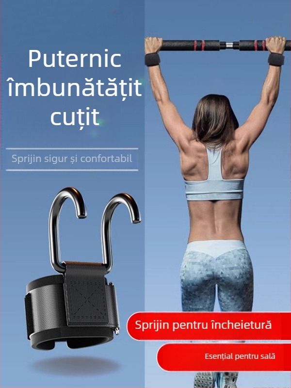 Suport pentru încheieturi din oțel cu cârlige de prindere pentru tracțiuni și ridicări (set 50)