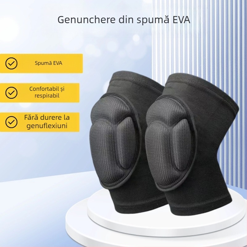 Genunchiere cu burete și material poliester, design carapace de țestoasă, potrivite pentru diverse sporturi