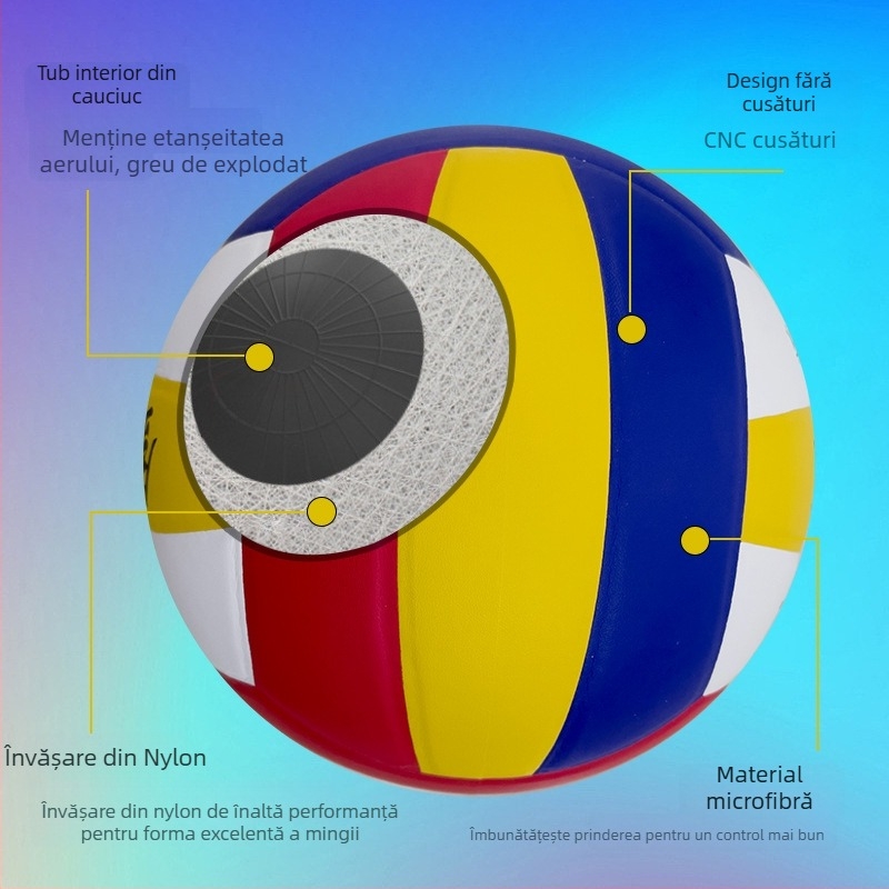 Volei de interior Ray Win Cards – PVC, cusături adezive, personalizabil, potrivit pentru școli