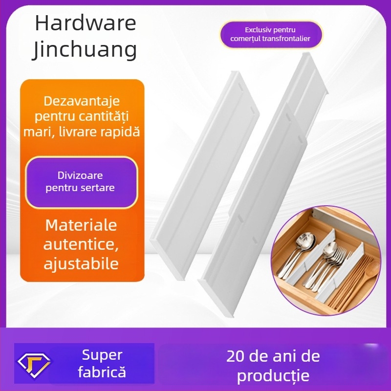 Divizor din plastic pentru sertar/ dulap – design simplu modern, montaj pe podea, 1 nivel, potrivit pentru machiaj, bucătărie, dormitor, sufragerie