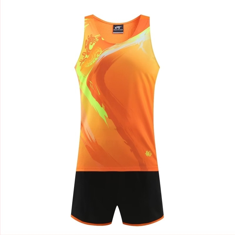 Zhongjian set unisex pentru atletism: trening pentru alergare (vestă) – dungi sau camuflaj, 100% poliester, potrivit pentru vară, primăvară și toamnă