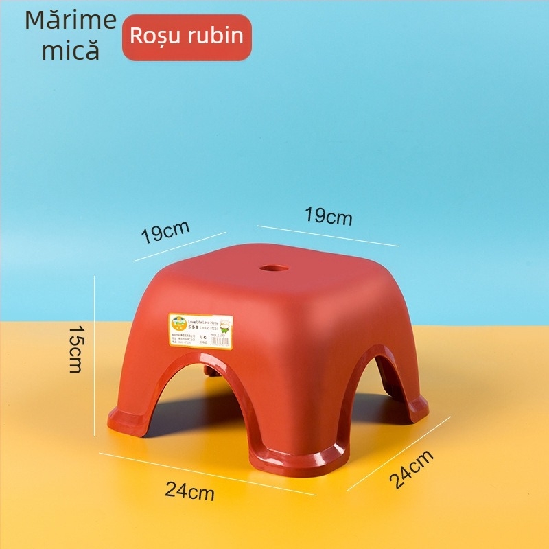 Scaun mic din plastic pentru uz casnic, antiderapant pentru baie și toaletă, material PP
