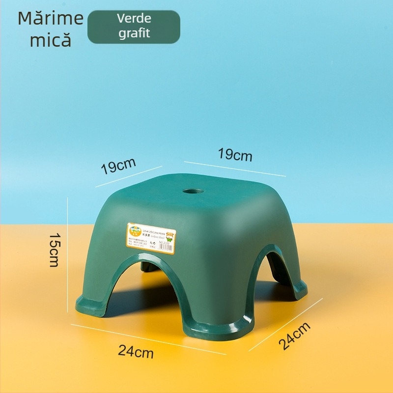 Scaun mic din plastic pentru uz casnic, antiderapant pentru baie și toaletă, material PP