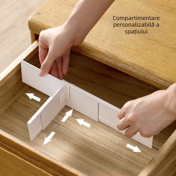 FaSoLa separator pentru sertare de bucătărie – PP, Stil creativ, Montaj pe podea, Separator telescopic pentru sertare, Un Nivel