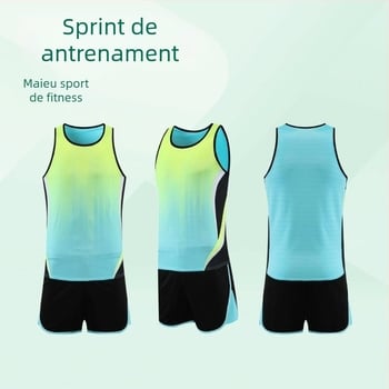 Set de trening pentru atletism pentru bărbați și femei — pentru alergare pe pistă, MXT6217, 100% poliester, căptușeală 100% poliester, atletism