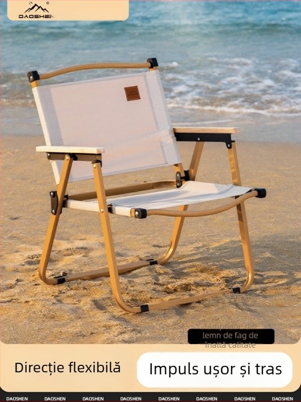 Masă și scaun pliabile – oțel carbon, DAOSHEN, Comet Chair