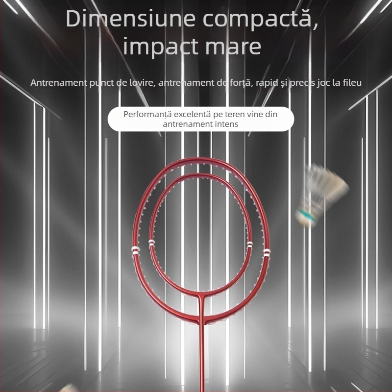 Rachetă badminton Guangyu, cadru din fibră de carbon, 75–79 g, mâner G5, tijă drept, pentru amatori juniori