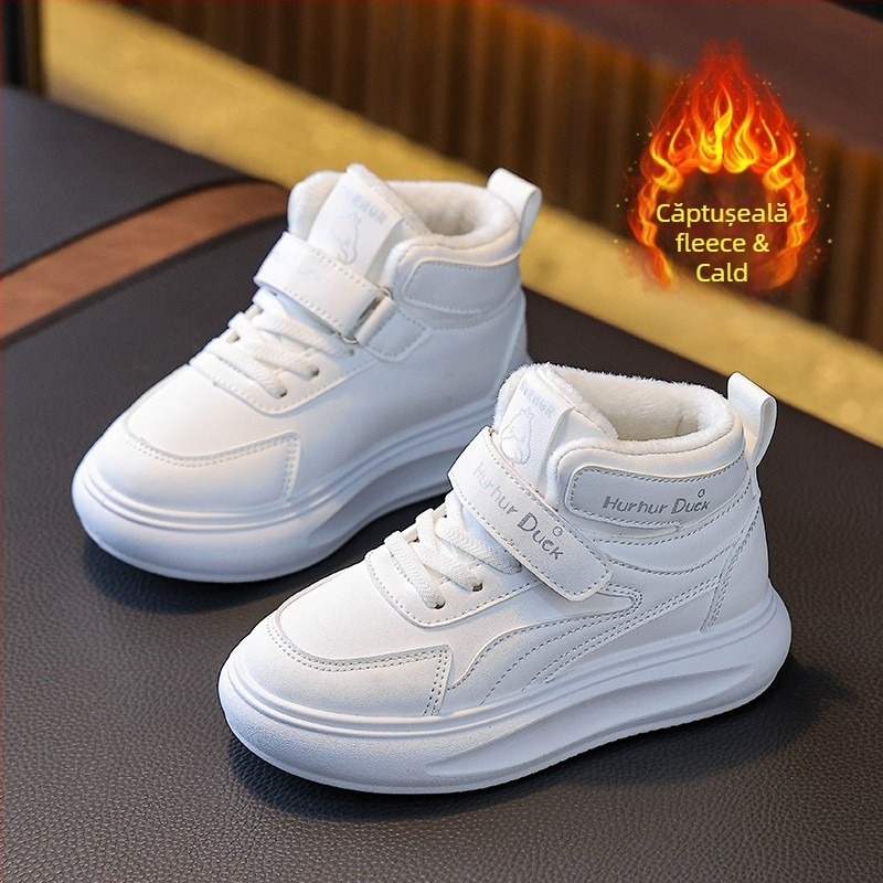 Pantofi sport pentru copii, PU partea superioară, talpă PVC, ușori, anti-derapare, rezistenți (Primăvară/Toamnă; Velcro)