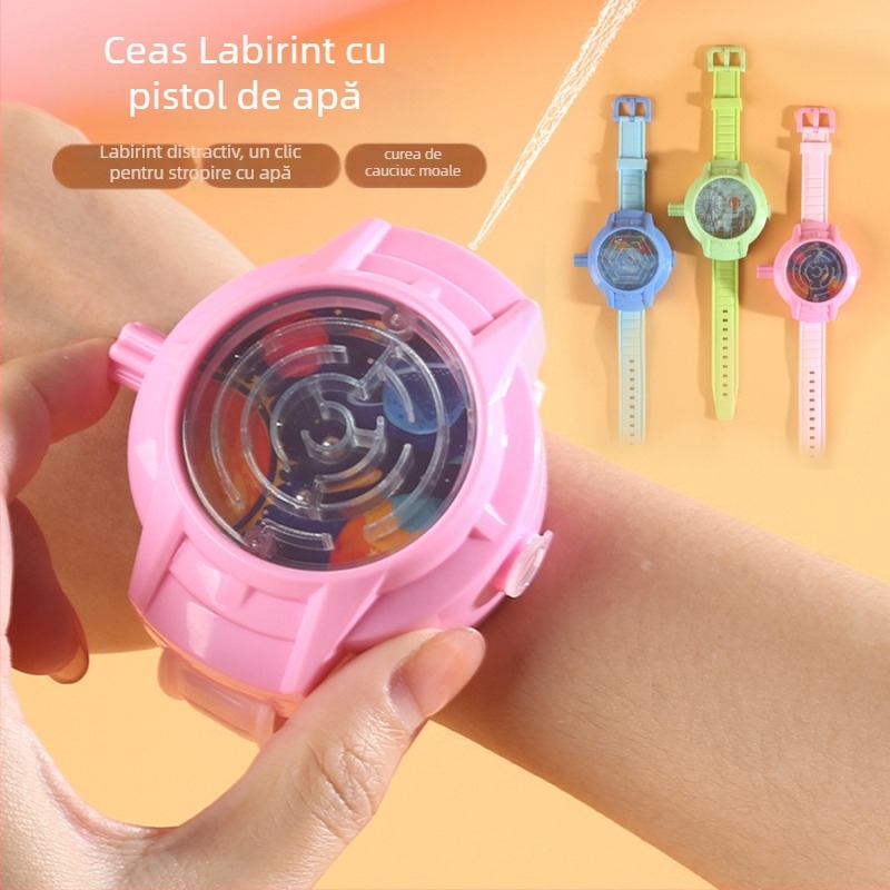 Jucărie de apă cu labirint pentru copii – pulverizare cu un singur buton, construcție din plastic, pentru copii 4–6 ani