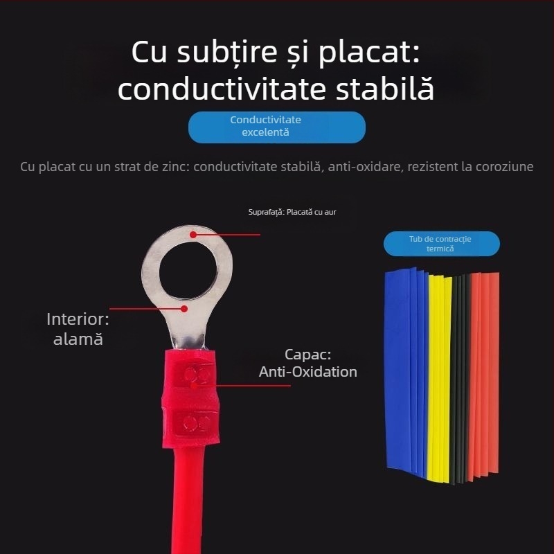 Fanlian Set blocuri terminale în cutie — 350 blocuri + 328 tuburi termocontractibile, în total 678 blocuri