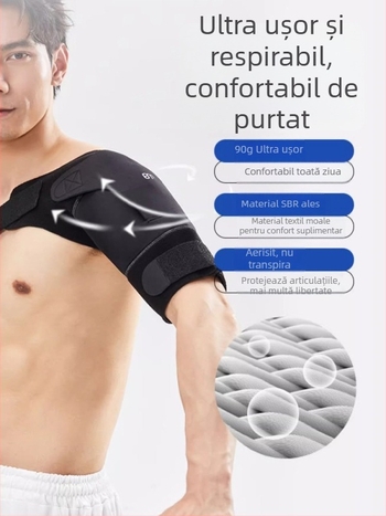 Protecție umăr compresivă pentru sport, pentru adulți, din fibre de poliester, suport stabilizator pentru toate sporturile