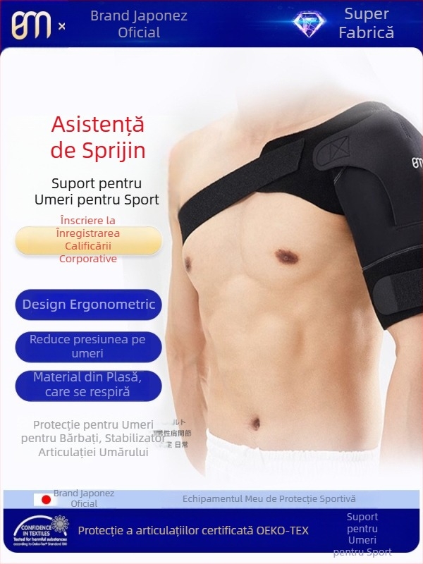 Protecție umăr compresivă pentru sport, pentru adulți, din fibre de poliester, suport stabilizator pentru toate sporturile