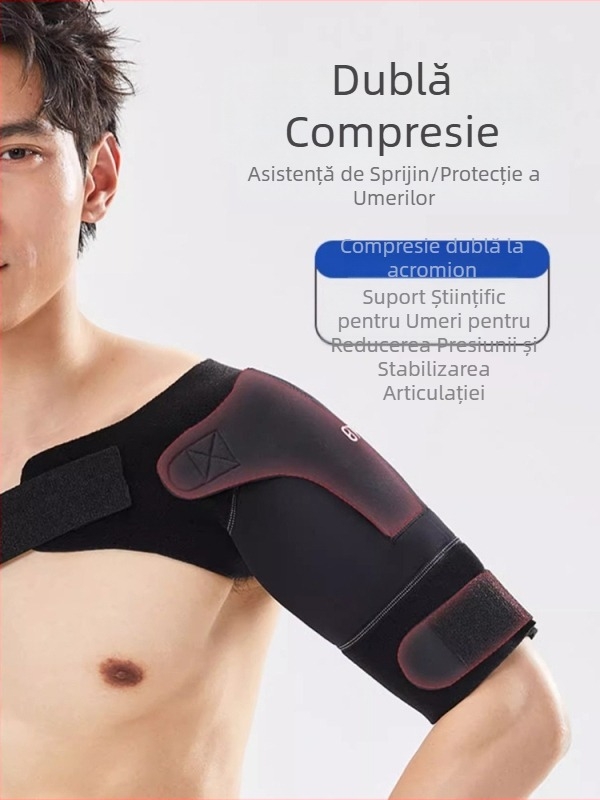 Protecție umăr compresivă pentru sport, pentru adulți, din fibre de poliester, suport stabilizator pentru toate sporturile