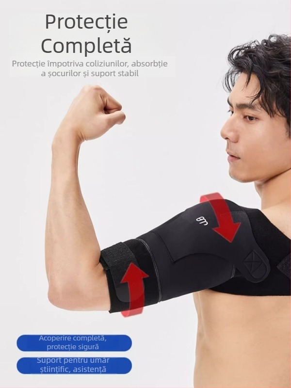 Protecție umăr compresivă pentru sport, pentru adulți, din fibre de poliester, suport stabilizator pentru toate sporturile