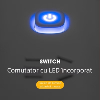 Prelungitor USB, multifuncțional, prize cu control individual, standard național