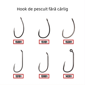 Cârlige de pescuit cu muște fără bară, potrivite pentru dry fly și nimfe, 1000 buc. într-o cutie, pentru pescuit în râu