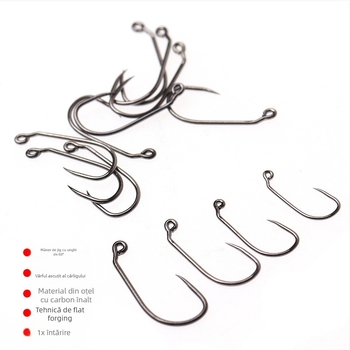 Cârlige de pescuit cu muște fără bară, potrivite pentru dry fly și nimfe, 1000 buc. într-o cutie, pentru pescuit în râu