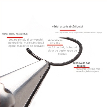 Cârlige de pescuit cu muște fără bară, potrivite pentru dry fly și nimfe, 1000 buc. într-o cutie, pentru pescuit în râu