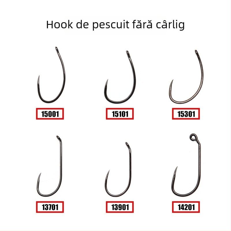 Cârlige de pescuit cu muște fără bară, potrivite pentru dry fly și nimfe, 1000 buc. într-o cutie, pentru pescuit în râu