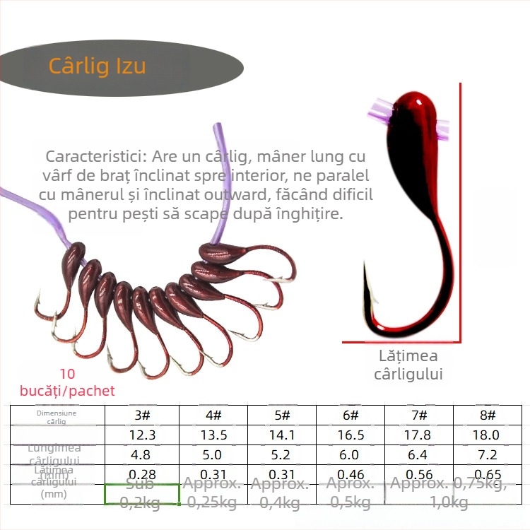 Cârlig de pescuit cu cârlig ștanțat la 45°, design biomimetic, set de 40 bucăți, pentru pescuit în râuri, lacuri, rezervoare