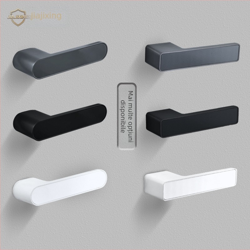 Încuietoare pentru mânerul ușii dormitorului, Jiajixing H03, aluminiu, stil minimalist modern, pentru uși interioare din lemn