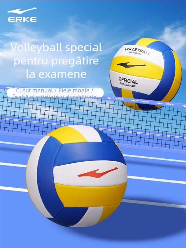 Minge volei pentru antrenamente în sală, material PVC, cusută la mașină, destinată elevilor