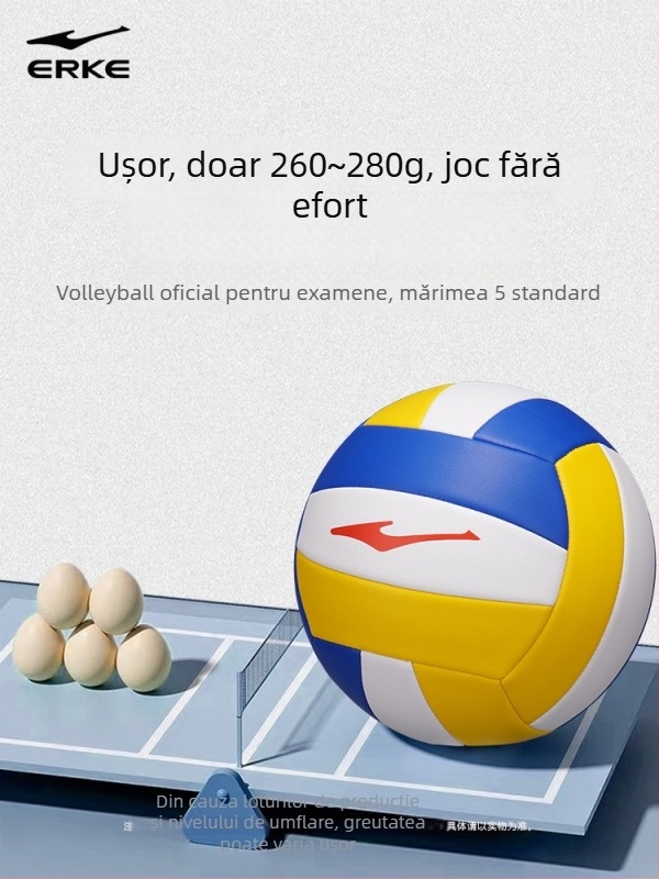 Minge volei pentru antrenamente în sală, material PVC, cusută la mașină, destinată elevilor