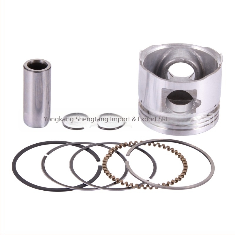 Goofit Kit inele piston pentru Gy6 50cc 139QMB Taotao Baja Jonway Lance – 3 canale pentru inele, inel integrat, inel cu suprafață baril, aluminiu, cod K082-010