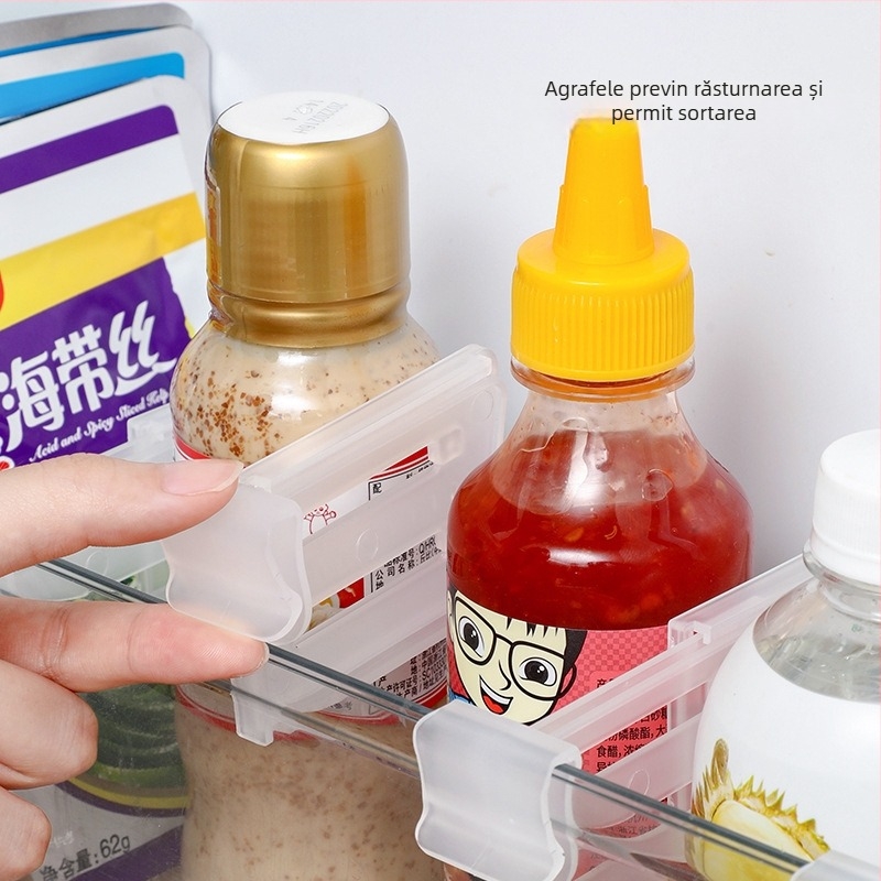 Panou despărțitor pentru frigider, din plastic, stil japonez, montaj cu cârlig, 1 strat