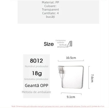 Clip divider din plastic pentru sertare și cutii de depozitare, design simplu și modern, montaj tip cârlig, pentru cutii de depozitare, 1 strat