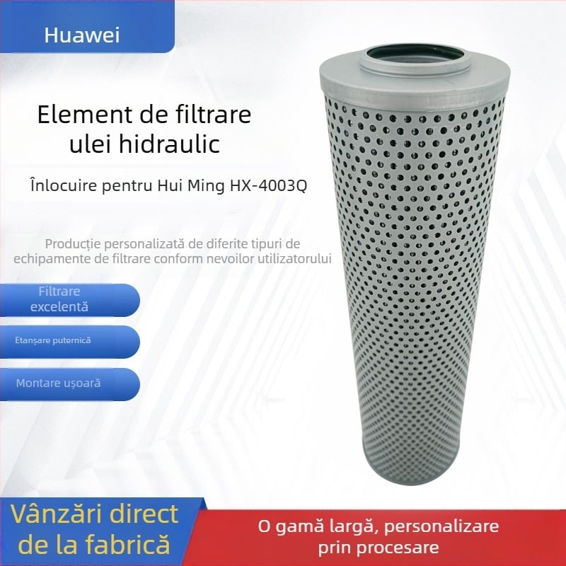 Element filtrant ulei hidraulic HX-4003Q / HDX-800X3, pentru rezervor de combustibil, element de filtrare, rezistenţă la alcalii, rezistenţă la temperaturi înalte, rezistenţă la acizi, rezistenţă la coroziune