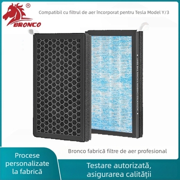 Filtru de cabină pentru Tesla Model 3/Y, HEPA cărbune activ, filtru compozit (Brand: Berland; Origine: Dongguan; Modele aplicabile: Tesla; Model: Potrivit pentru filtrul Model Y)