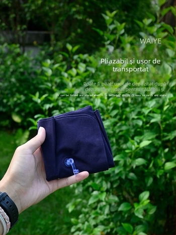 Perna gonflabilă de camping, pătrată, cu textură velur, pentru odihnă, pliabilă și portabilă