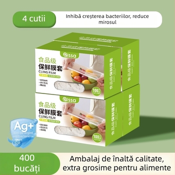 Acoperitoare antibacteriene pentru film de conservare a prospețimii, pungă de unică folosință pentru alimente, bucătărie, cu închidere reglabilă
