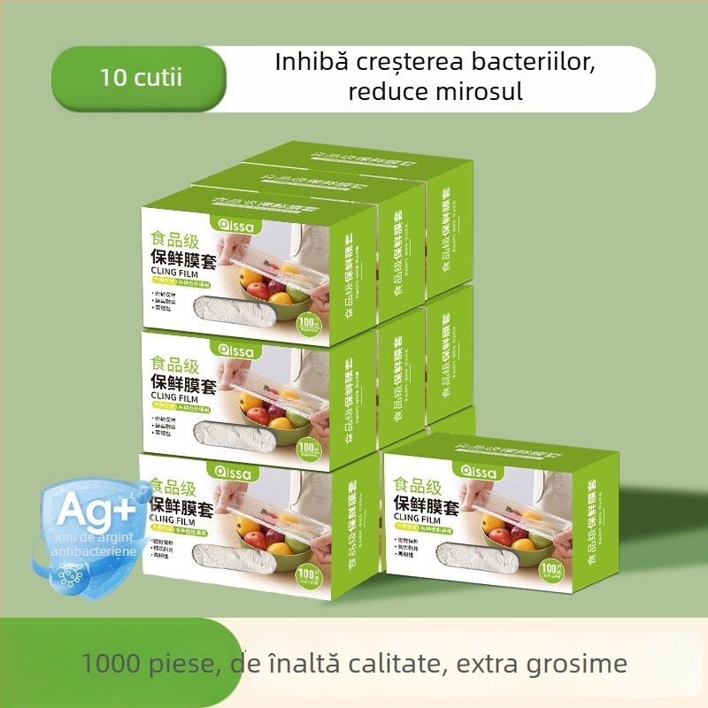 Acoperitoare antibacteriene pentru film de conservare a prospețimii, pungă de unică folosință pentru alimente, bucătărie, cu închidere reglabilă