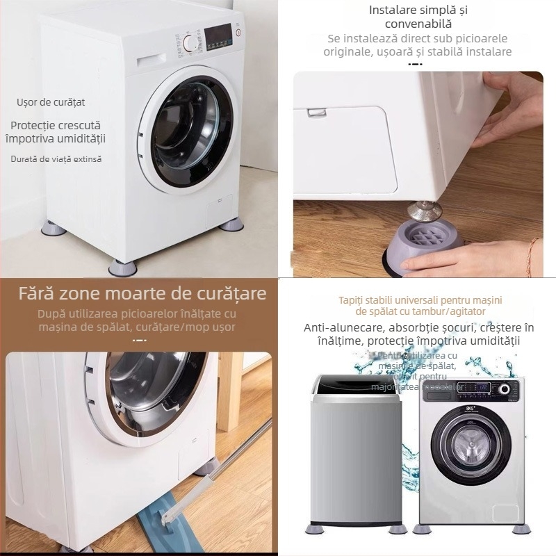 Pernă de sprijin pentru mașina de spălat – antiderapant, antișoc, înălțător pentru electrocasnice