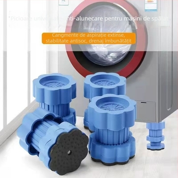 Suport pentru picioarele mașinii de spălat — anti-alunecare, antivibrațional, reglabil pe înălime, universal, fără instalare