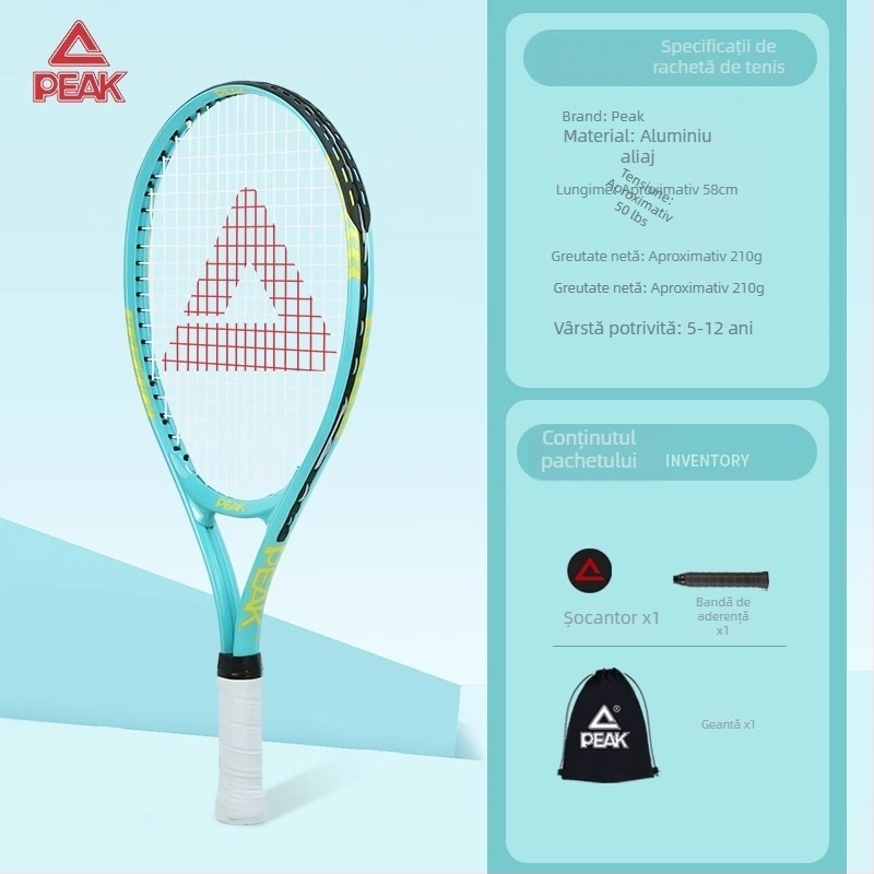 Peak antrenor de revenire pentru tenis - cadru din aliaj de aluminiu, plasă din nylon, 95–100 g, antrenament pentru un singur jucător, pentru tenis de masă și tenis cu pene