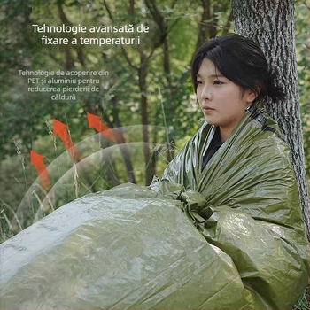 Sac de dormit multifuncțional pentru drumeții și supraviețuire, pentru camping în aer liber (Brand: Blue Sail; Origine: China; Categoria produsului: Sac de dormit, Instrumente de supraviețuire)