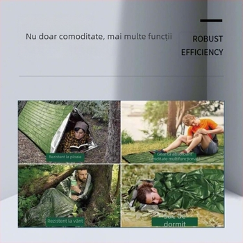 Sac de dormit multifuncțional pentru drumeții și supraviețuire, pentru camping în aer liber (Brand: Blue Sail; Origine: China; Categoria produsului: Sac de dormit, Instrumente de supraviețuire)