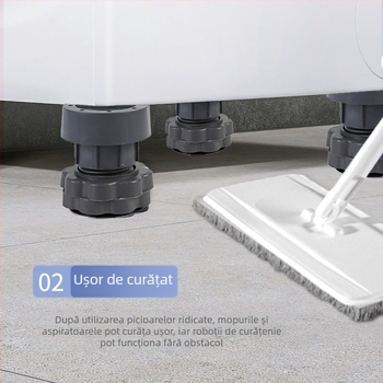 Pad suport pentru piciorul mașinii de spălat - antiderapant, reglabil, demontabil; din plastic; Brand JYNB; pentru mașină de spălat și frigider